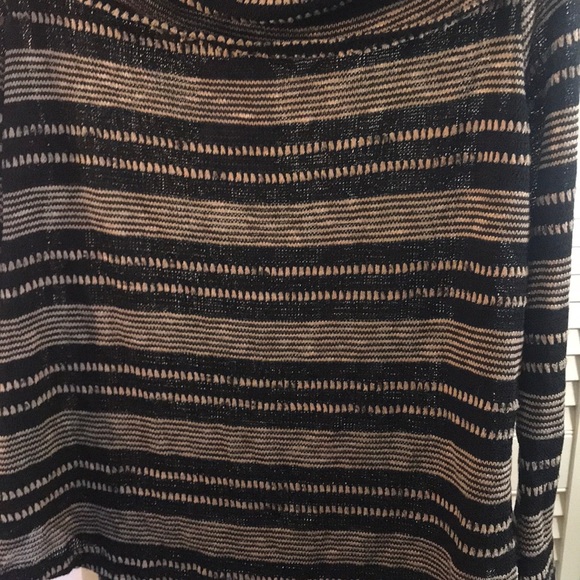 Black and Tan Boat Neck Sweater - Picture 6 of 6